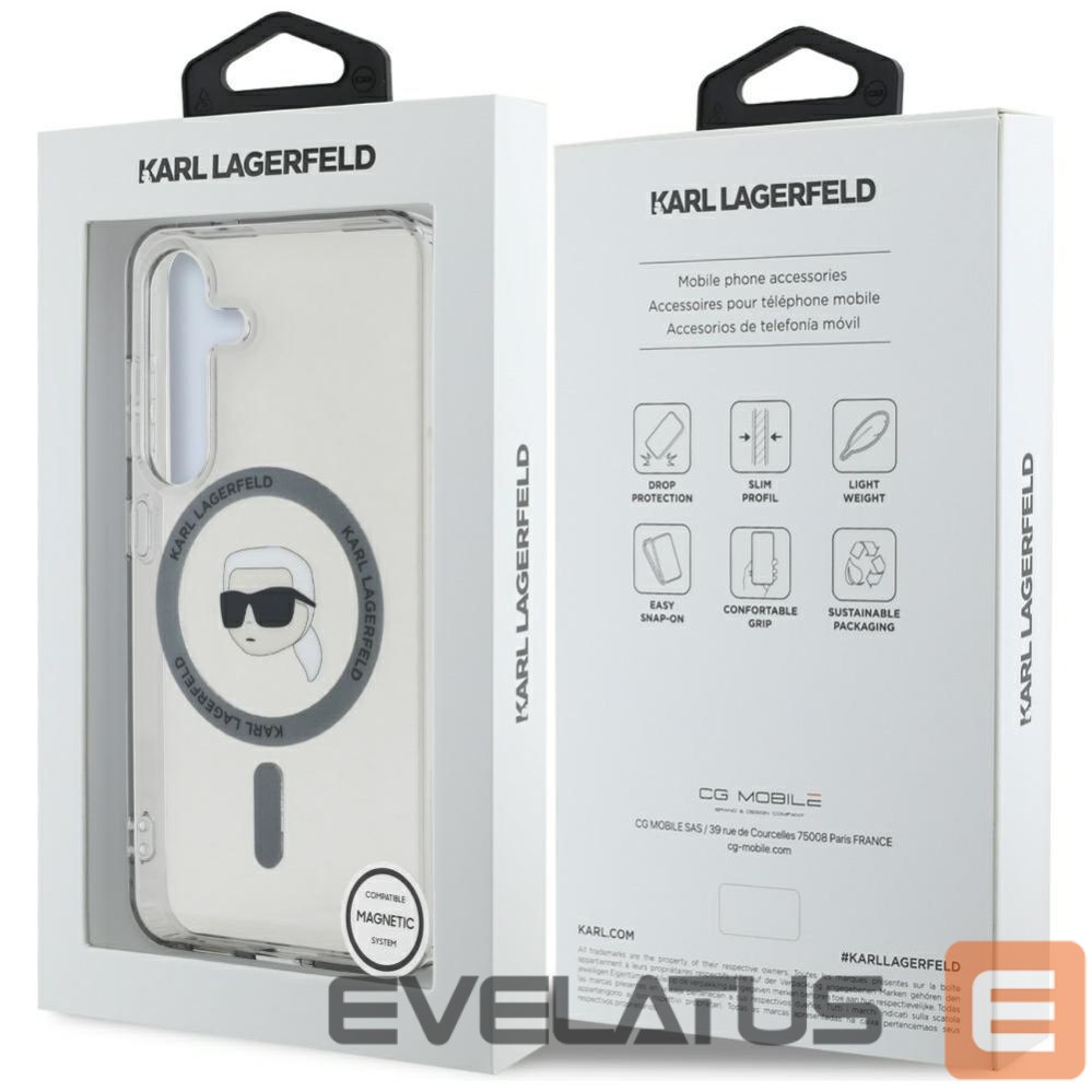 Другие товары Karl Lagerfeld Case Karl Lagerfeld Button Karl Head Printed Logo MagSafe Samsung Galaxy S25 black