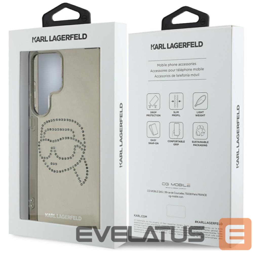Другие товары Karl Lagerfeld Case Karl Lagerfeld Rhinestones Karl Head Logo Samsung Galaxy S25 Ultra black