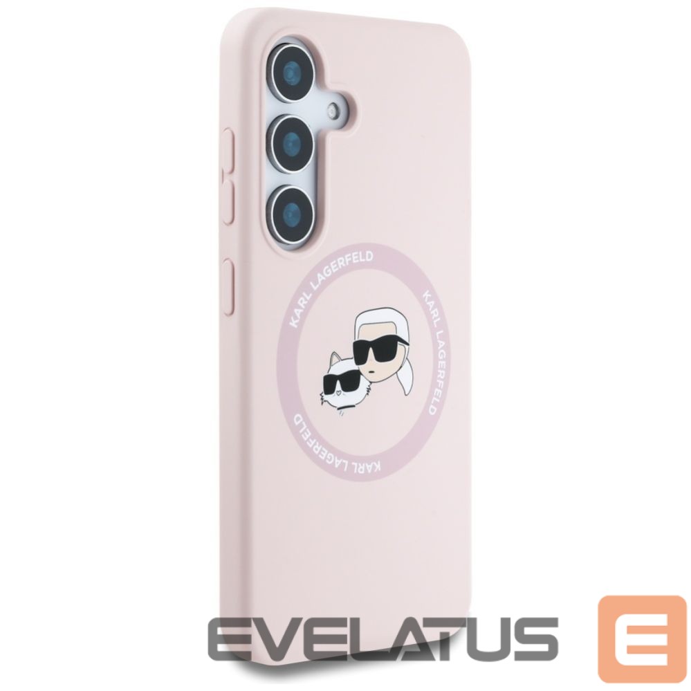Другие товары Karl Lagerfeld Karl Lagerfeld Silicone Double Heads And Circle MagSafe Samsung Galaxy S25 Plus Case Pink
