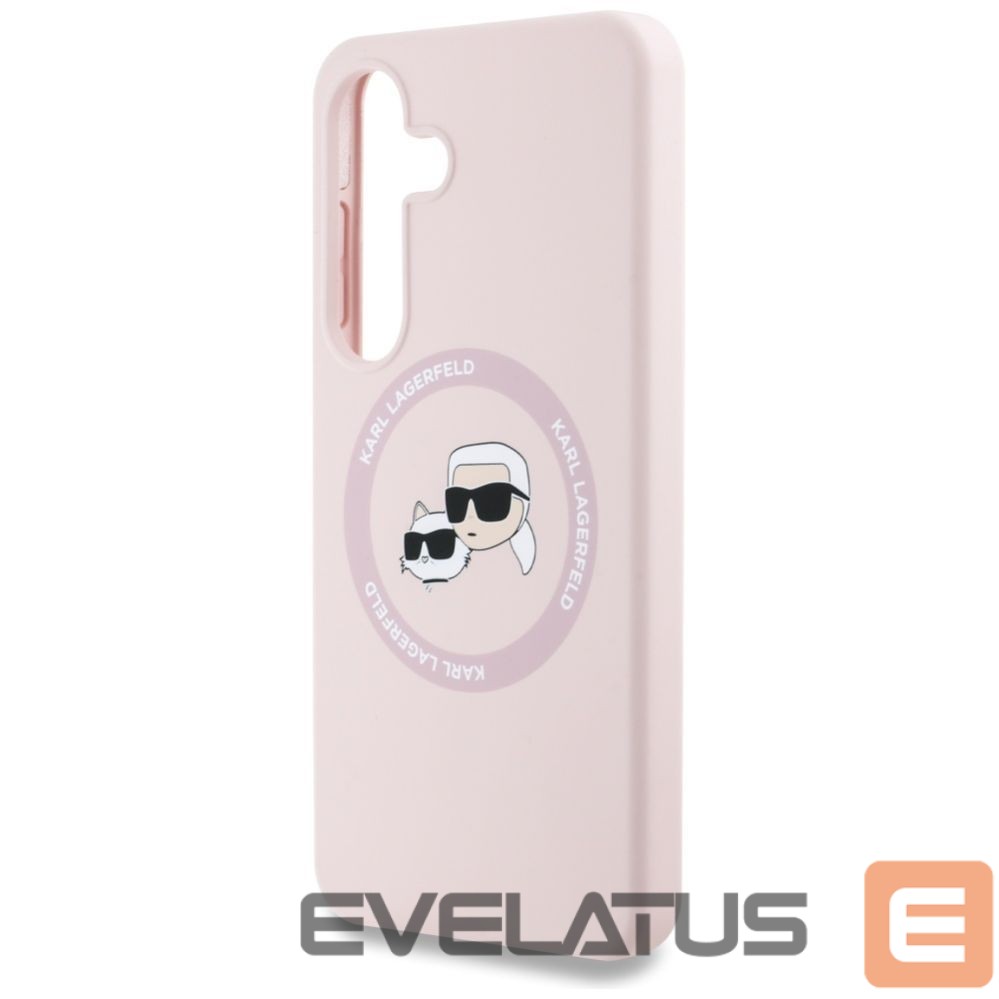 Другие товары Karl Lagerfeld Karl Lagerfeld Silicone Double Heads And Circle MagSafe Samsung Galaxy S25 Plus Case Pink