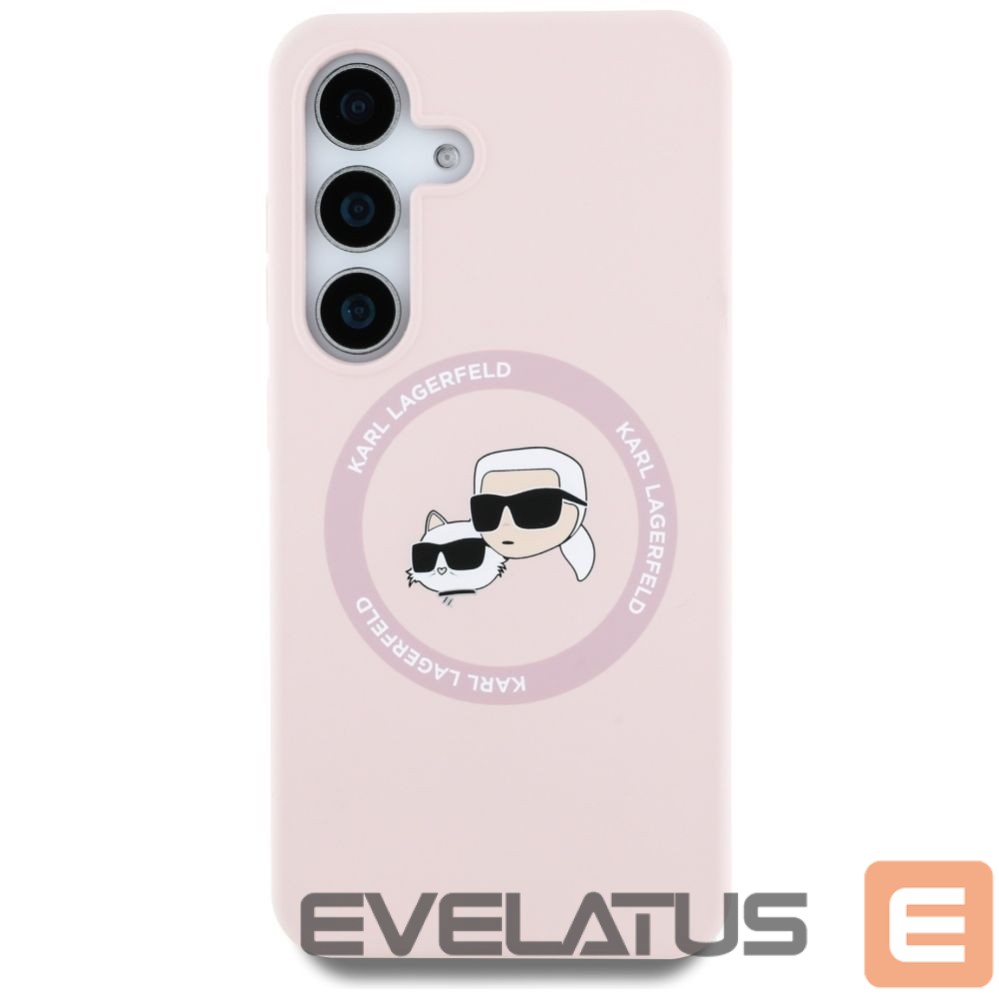 Другие товары Karl Lagerfeld Karl Lagerfeld Silicone Double Heads And Circle MagSafe Samsung Galaxy S25 Plus Case Pink