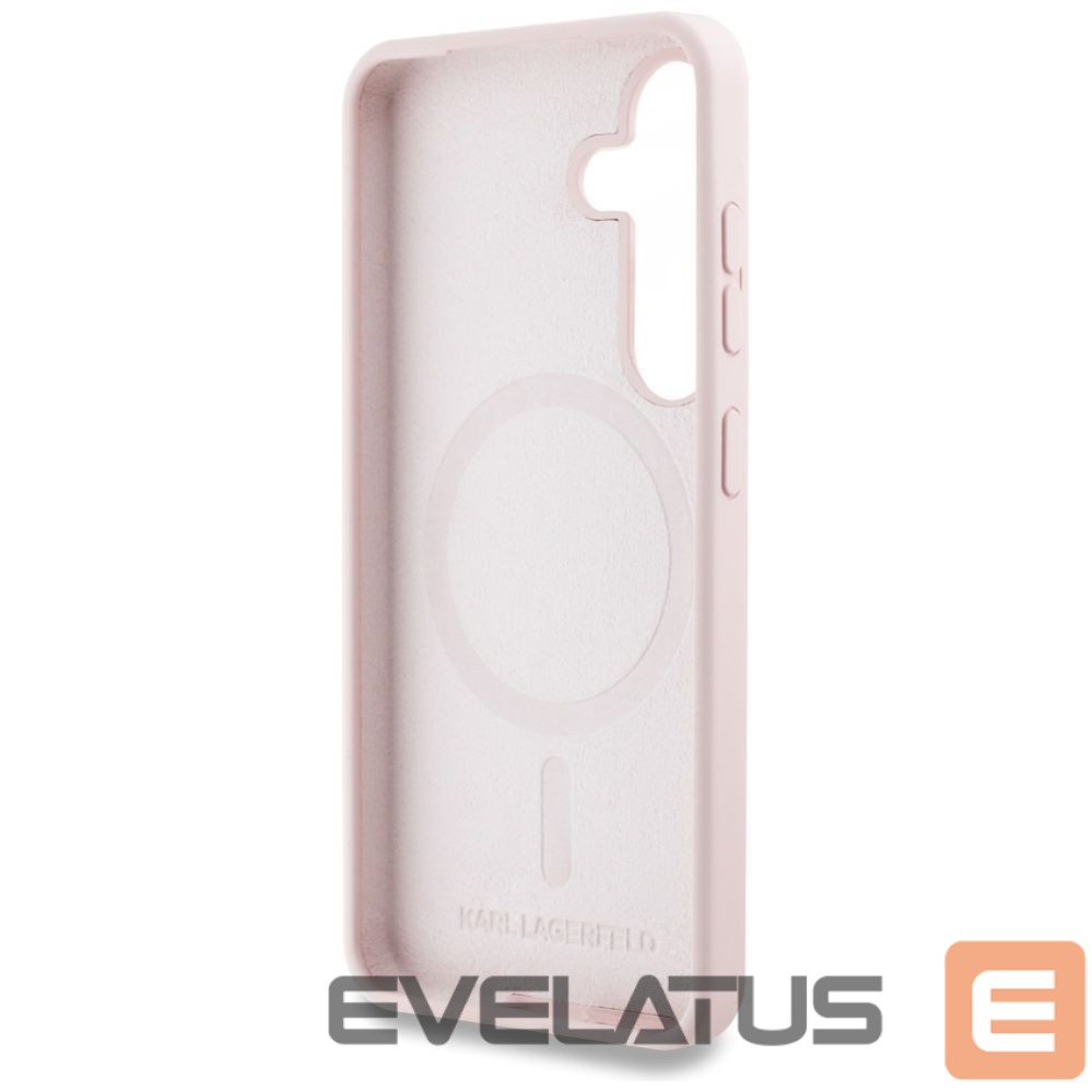 Другие товары Karl Lagerfeld Karl Lagerfeld Silicone Double Heads And Circle MagSafe Samsung Galaxy S25 Plus Case Pink