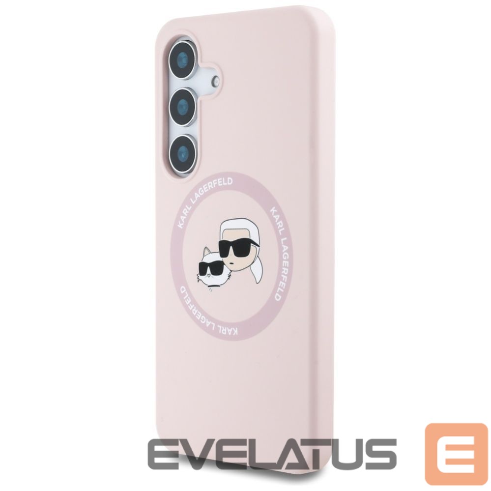 Другие товары Karl Lagerfeld Karl Lagerfeld Silicone Double Heads And Circle MagSafe Samsung Galaxy S25 Plus Case Pink