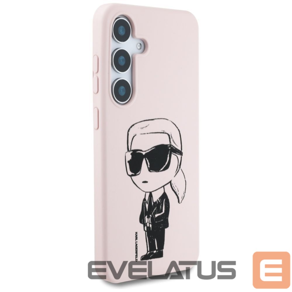 Другие товары Karl Lagerfeld Case Karl Lagerfeld Silicone Graffiti Ikonik Printed Logo MagSafe Samsung Galaxy S25 pink
