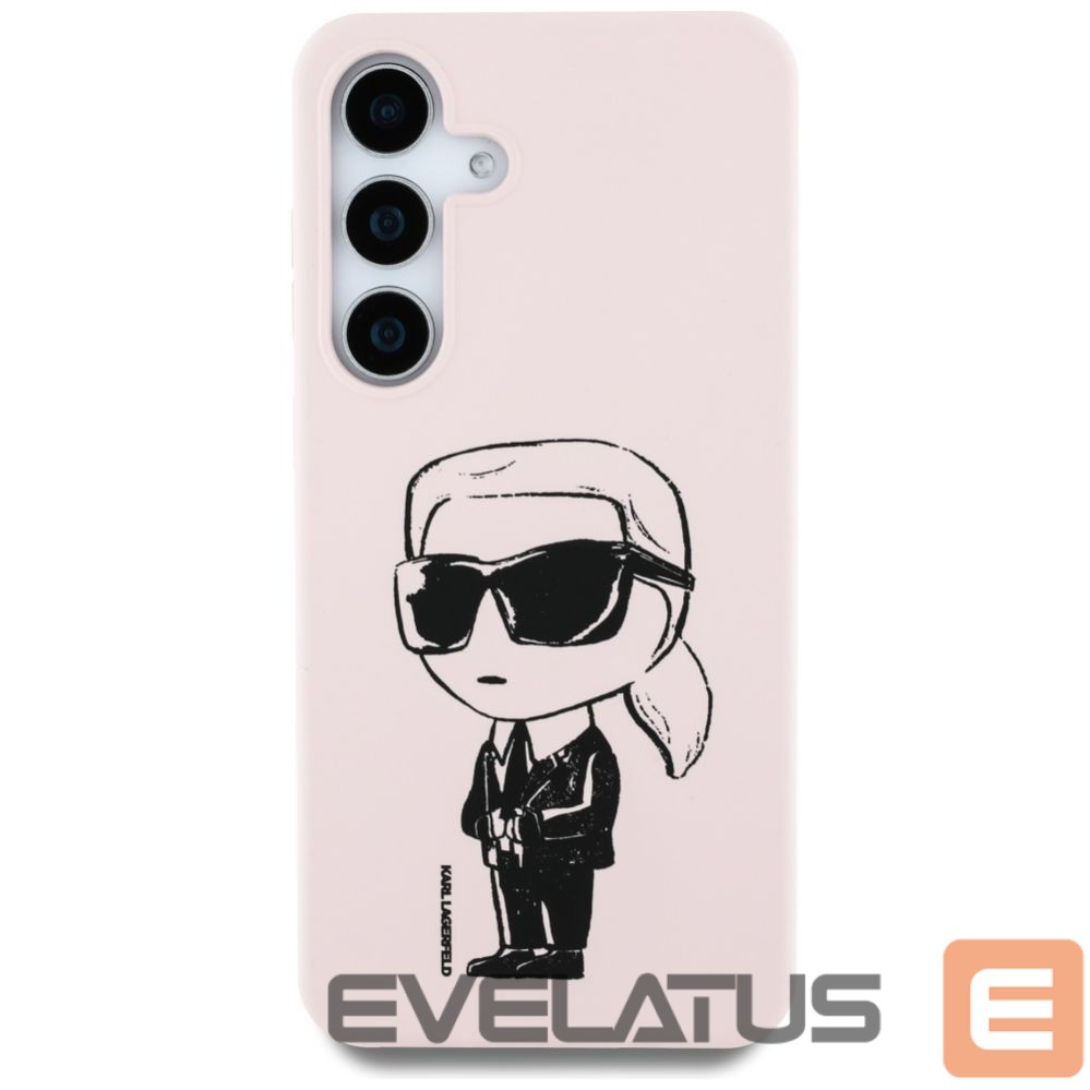 Другие товары Karl Lagerfeld Case Karl Lagerfeld Silicone Graffiti Ikonik Printed Logo MagSafe Samsung Galaxy S25 pink