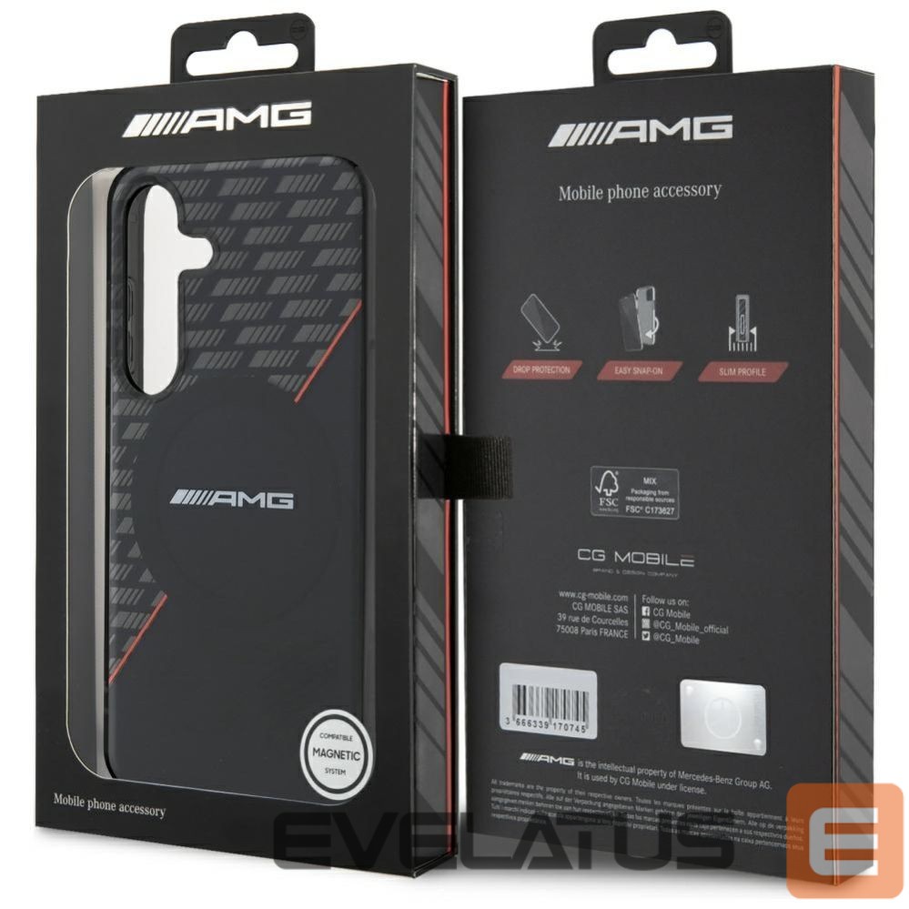 Другие товары Mercedes-Benz AMG Double Layer Rhombs MagSafe Case for Samsung Galaxy S25 - Black/Red