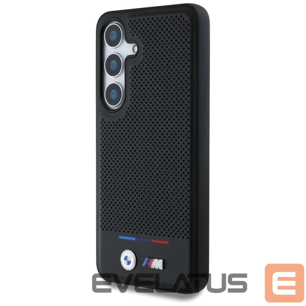 Другие товары BMW BMW Leather Tricolor Stripe MagSafe Case for Samsung Galaxy S25 - Black