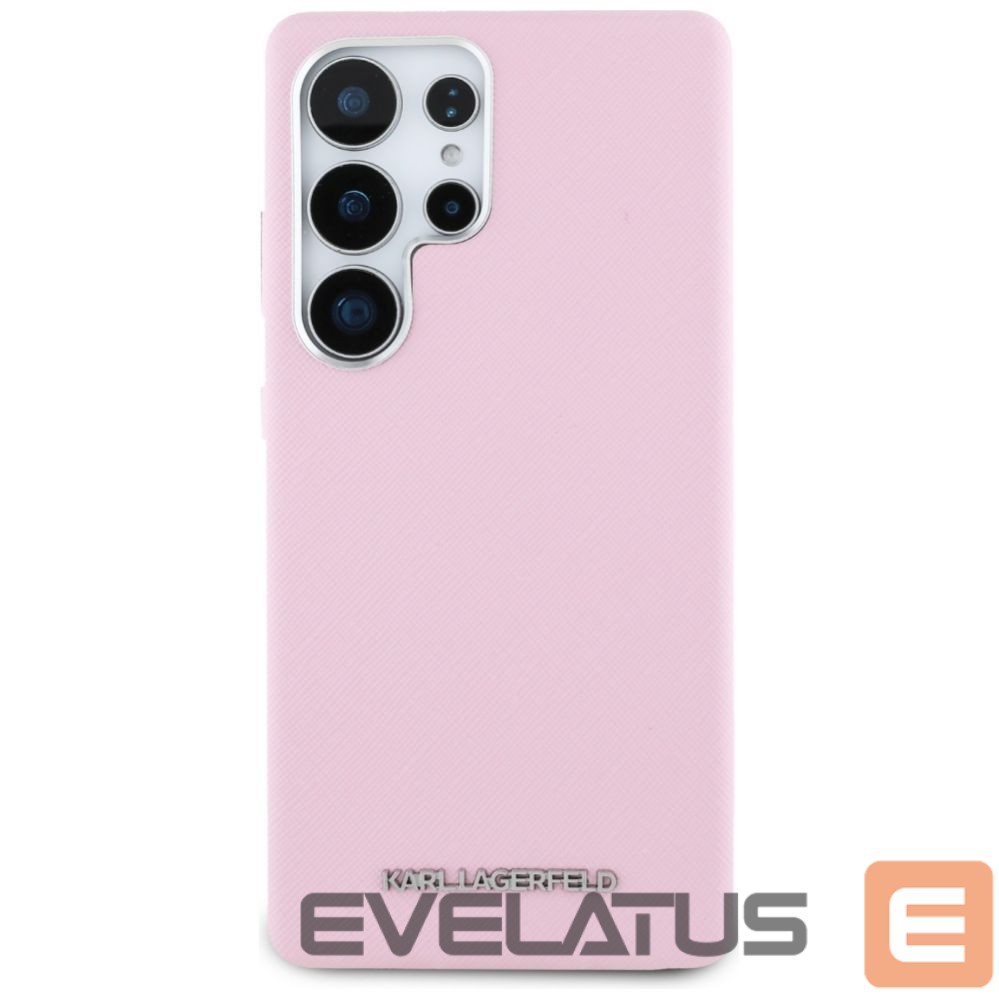 Другие товары Karl Lagerfeld Karl Lagerfeld Saffiano Full Wrapped Elongated Metal Logo MagSafe Case for Samsung Galaxy S25 Ultra - Pink