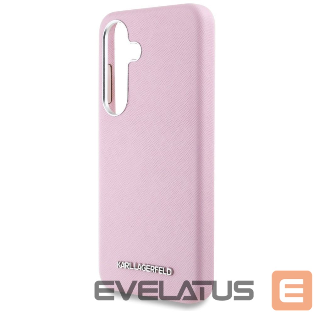 Другие товары Karl Lagerfeld Karl Lagerfeld Saffiano Full Wrapped Elongated Metal Logo MagSafe Case for Samsung Galaxy S25+ - Pink