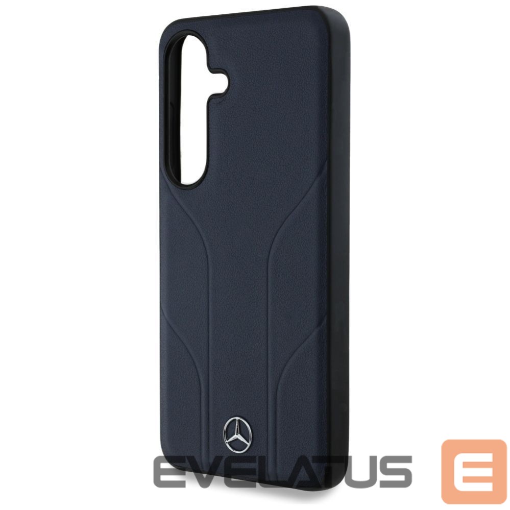 Другие товары Mercedes-Benz Mercedes Leather Debossed Lines MagSafe Case for Samsung Galaxy S25 - Blue
