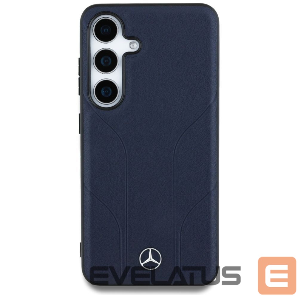 Другие товары Mercedes-Benz Mercedes Leather Debossed Lines MagSafe Case for Samsung Galaxy S25 - Blue