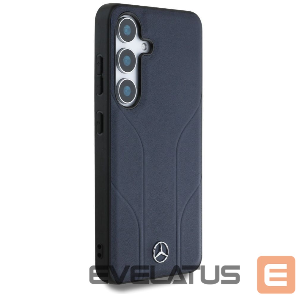 Другие товары Mercedes-Benz Mercedes Leather Debossed Lines MagSafe Case for Samsung Galaxy S25 - Blue