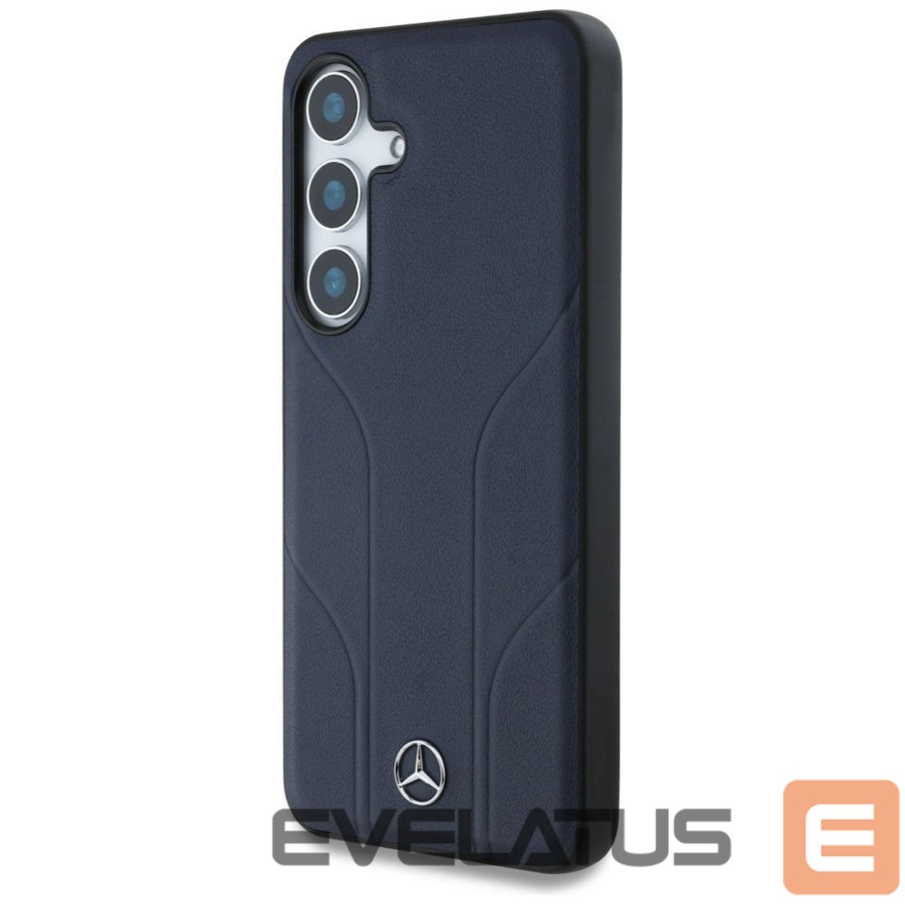Другие товары Mercedes-Benz Mercedes Leather Debossed Lines MagSafe Case for Samsung Galaxy S25 - Blue