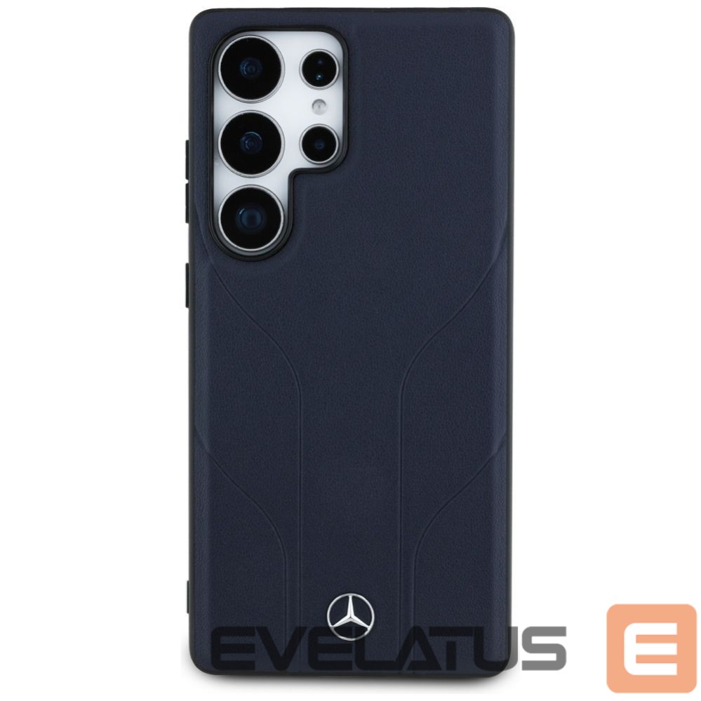 Другие товары Mercedes-Benz Mercedes Leather Debossed Lines MagSafe Case for Samsung Galaxy S25 Ultra - Blue
