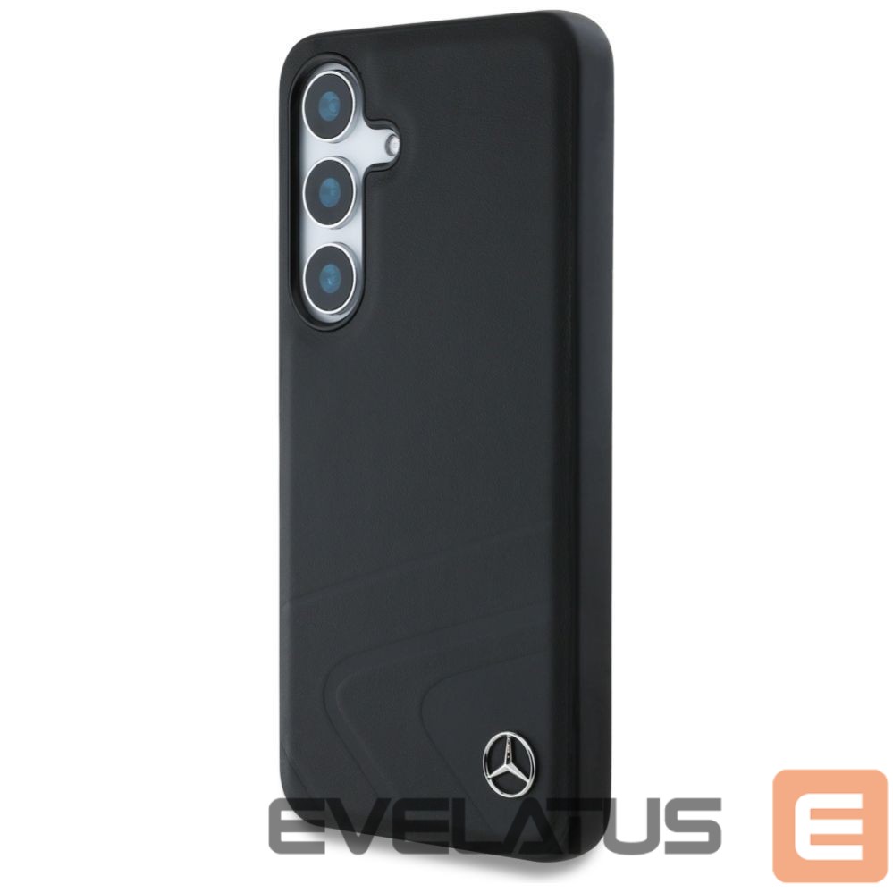 Другие товары Mercedes-Benz Mercedes Leather Horizontal Debossed Curves MagSafe Case for Samsung Galaxy S25 - Black