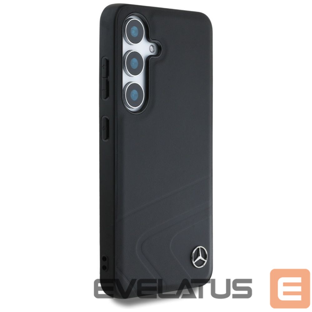 Другие товары Mercedes-Benz Mercedes Leather Horizontal Debossed Curves MagSafe Case for Samsung Galaxy S25 - Black