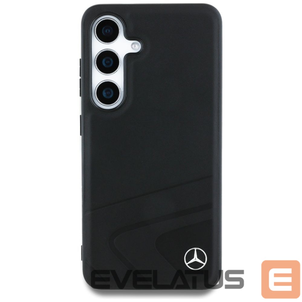 Другие товары Mercedes-Benz Mercedes Leather Horizontal Debossed Curves MagSafe Case for Samsung Galaxy S25 - Black
