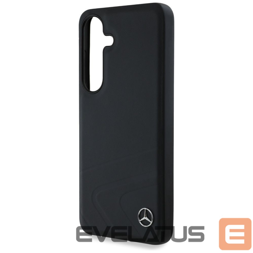 Другие товары Mercedes-Benz Mercedes Leather Horizontal Debossed Curves MagSafe Case for Samsung Galaxy S25 - Black