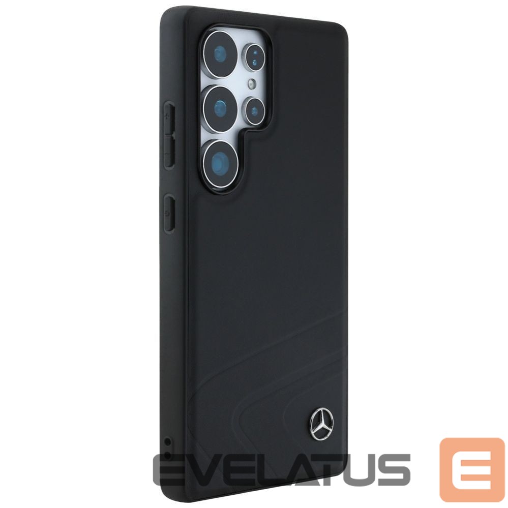 Другие товары Mercedes-Benz Mercedes Leather Horizontal Debossed Curves MagSafe Case for Samsung Galaxy S25 Ultra - Black