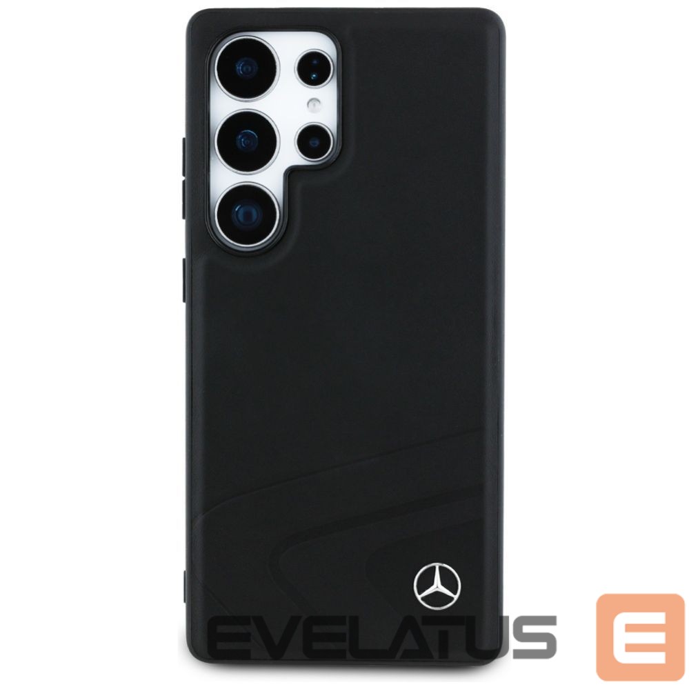 Другие товары Mercedes-Benz Mercedes Leather Horizontal Debossed Curves MagSafe Case for Samsung Galaxy S25 Ultra - Black