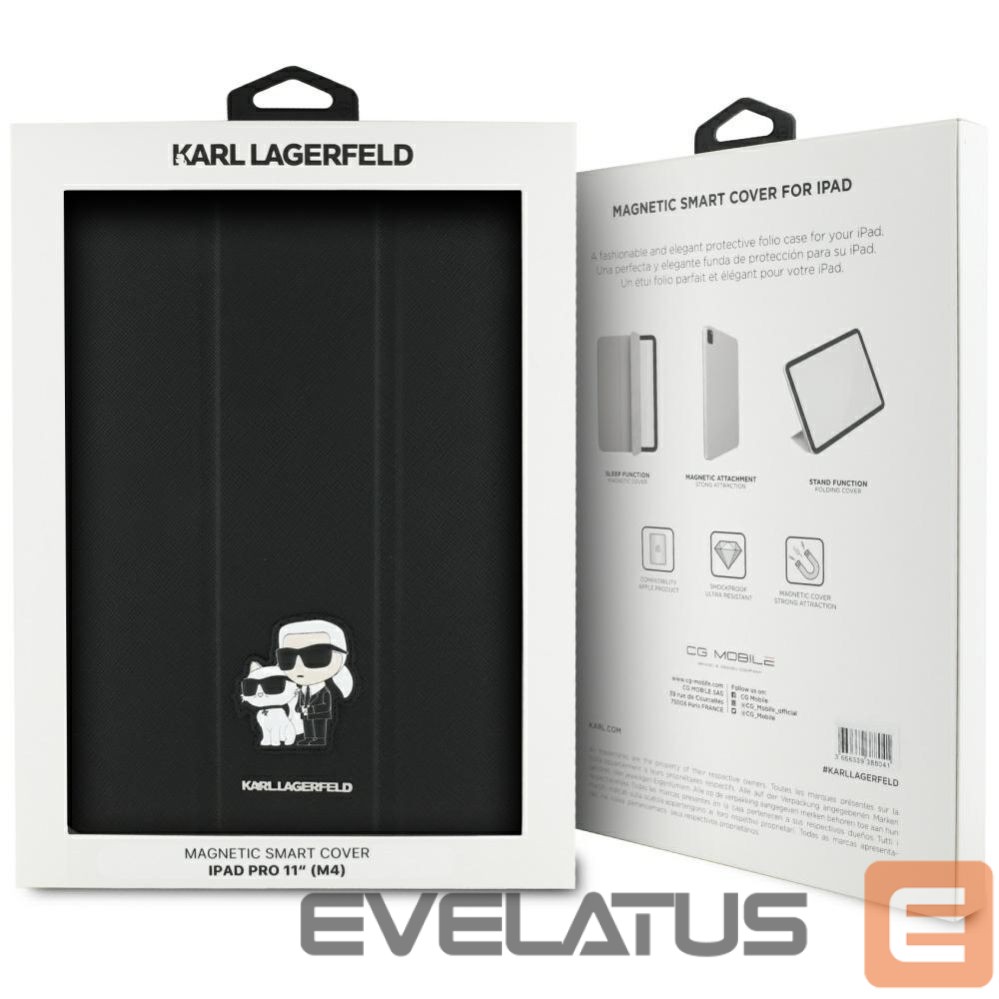 Другие товары Karl Lagerfeld Karl Lagerfeld Saffiano Magnetic Karl & Choupette iPad Pro 11" 2024 Book Cover Case - Black