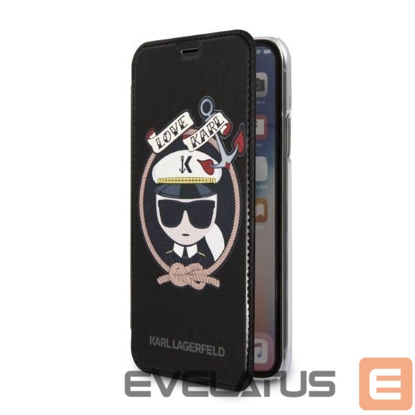 Другие товары Karl Lagerfeld Karl Lagerfeld Signature Glitter iPhone X/Xs Case - Black
