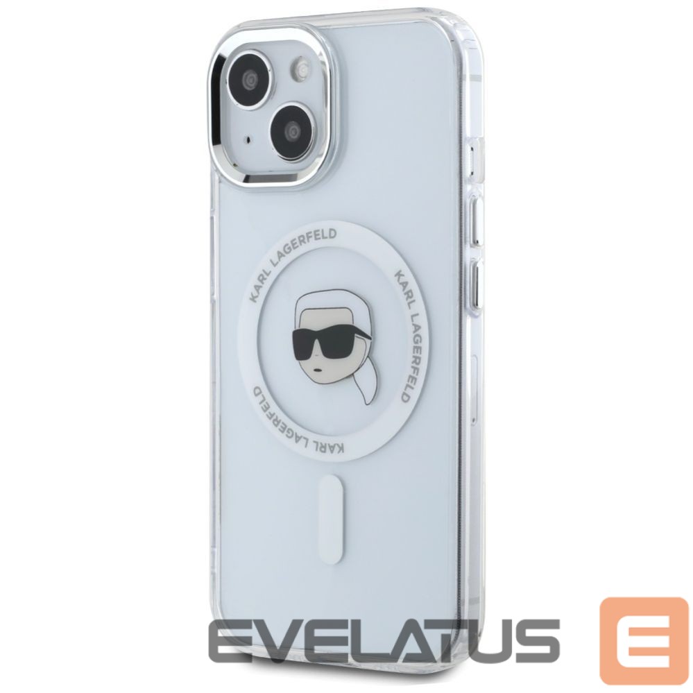 Другие товары Karl Lagerfeld Karl Lagerfeld IML Metal Karl Head MagSafe Case for iPhone 15 Plus White