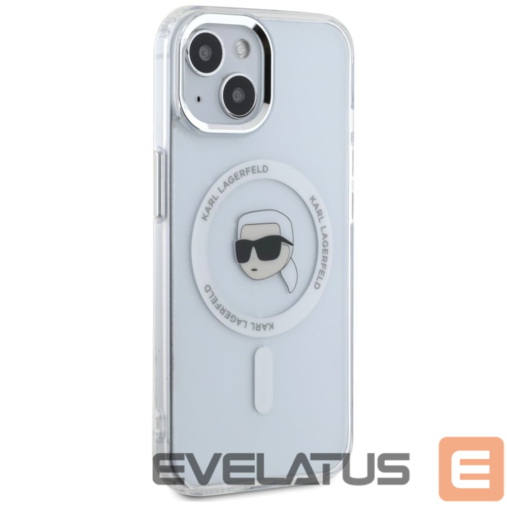 Другие товары Karl Lagerfeld Karl Lagerfeld IML Metal Karl Head MagSafe Case for iPhone 15 Plus White