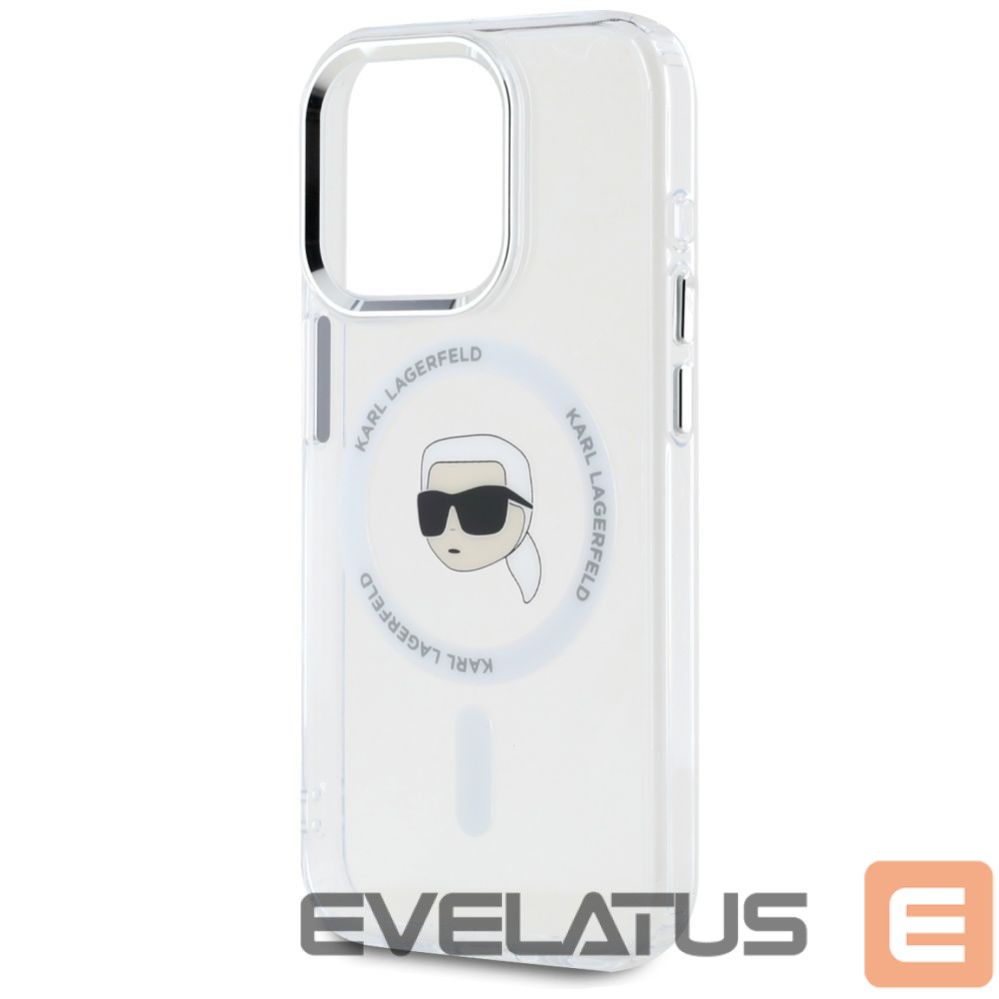 Другие товары Karl Lagerfeld Karl Lagerfeld IML Metal Karl Head MagSafe Case for iPhone 15 Pro Max White