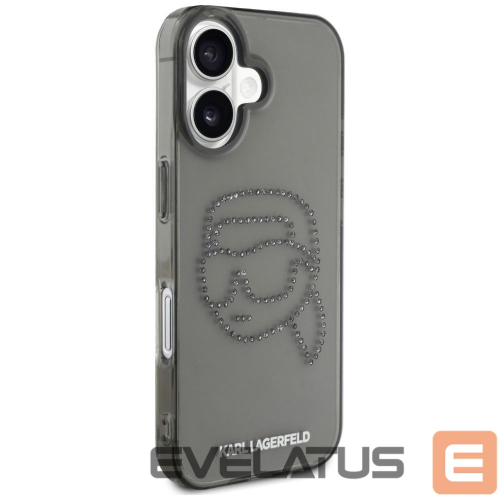 Другие товары Karl Lagerfeld Karl Lagerfeld IML Rhinestones Karl Head Case for iPhone 16 Black