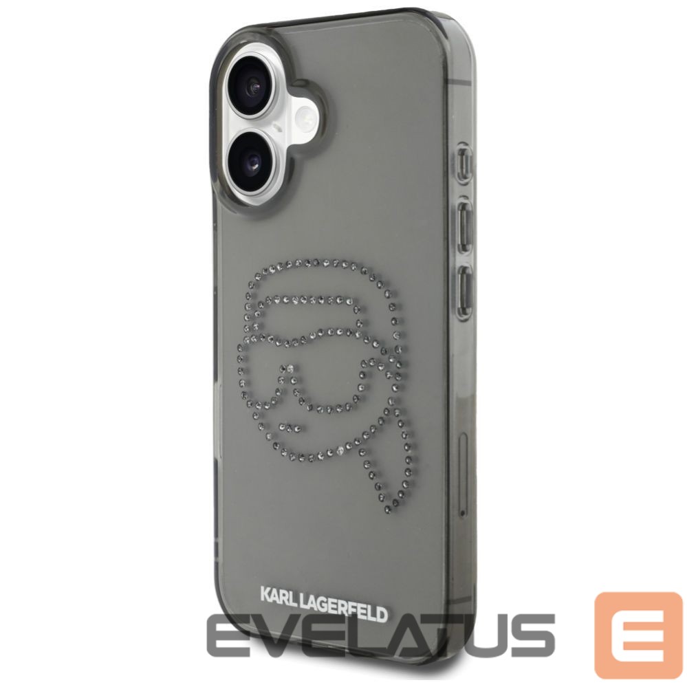 Другие товары Karl Lagerfeld Karl Lagerfeld IML Rhinestones Karl Head Case for iPhone 16 Black