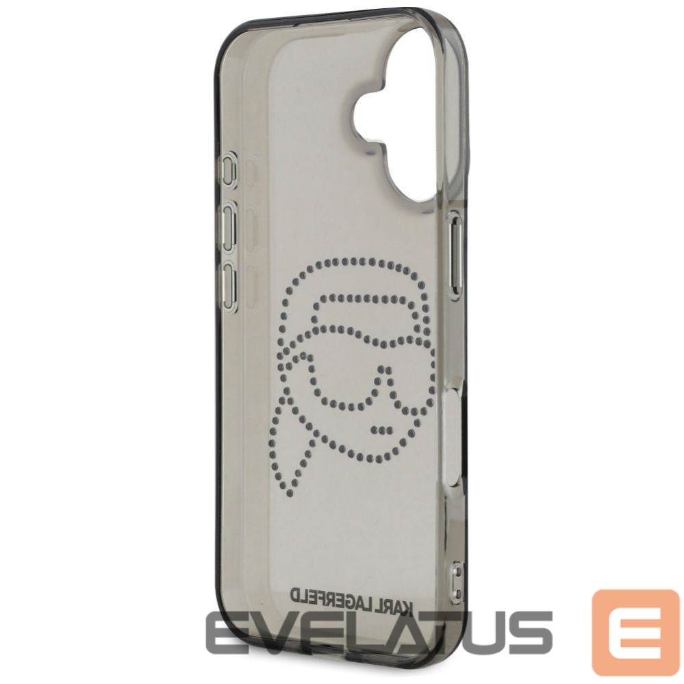 Другие товары Karl Lagerfeld Karl Lagerfeld IML Rhinestones Karl Head Case for iPhone 16 Black