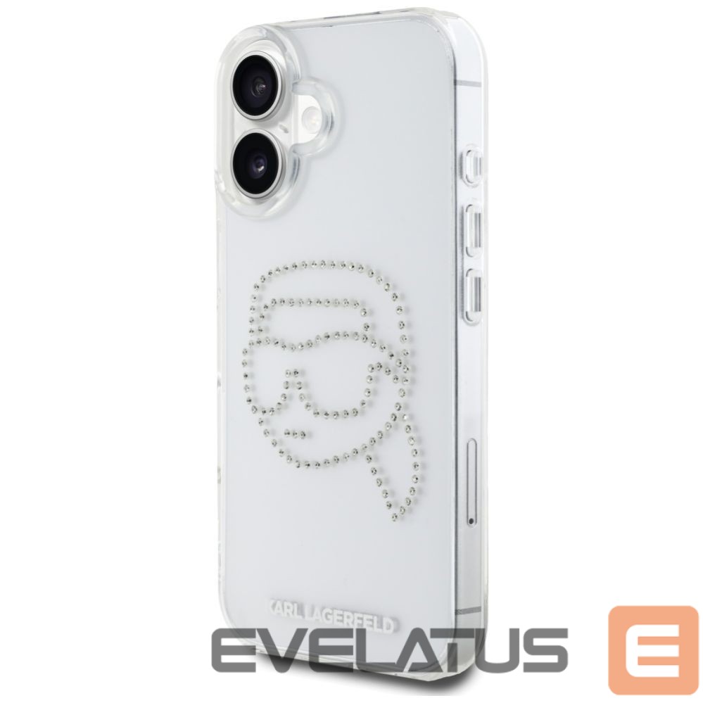 Другие товары Karl Lagerfeld Karl Lagerfeld IML Rhinestones Karl Head Case for iPhone 16 Clear