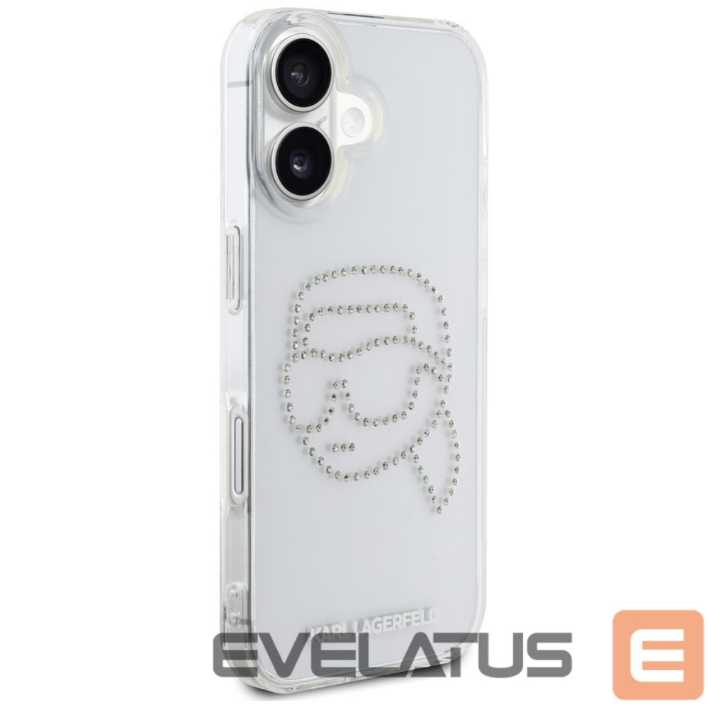 Другие товары Karl Lagerfeld Karl Lagerfeld IML Rhinestones Karl Head Case for iPhone 16 Clear