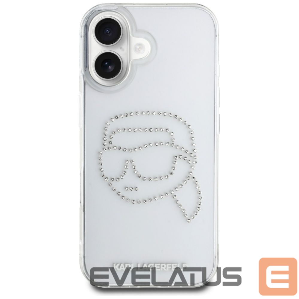 Другие товары Karl Lagerfeld Karl Lagerfeld IML Rhinestones Karl Head Case for iPhone 16 Clear
