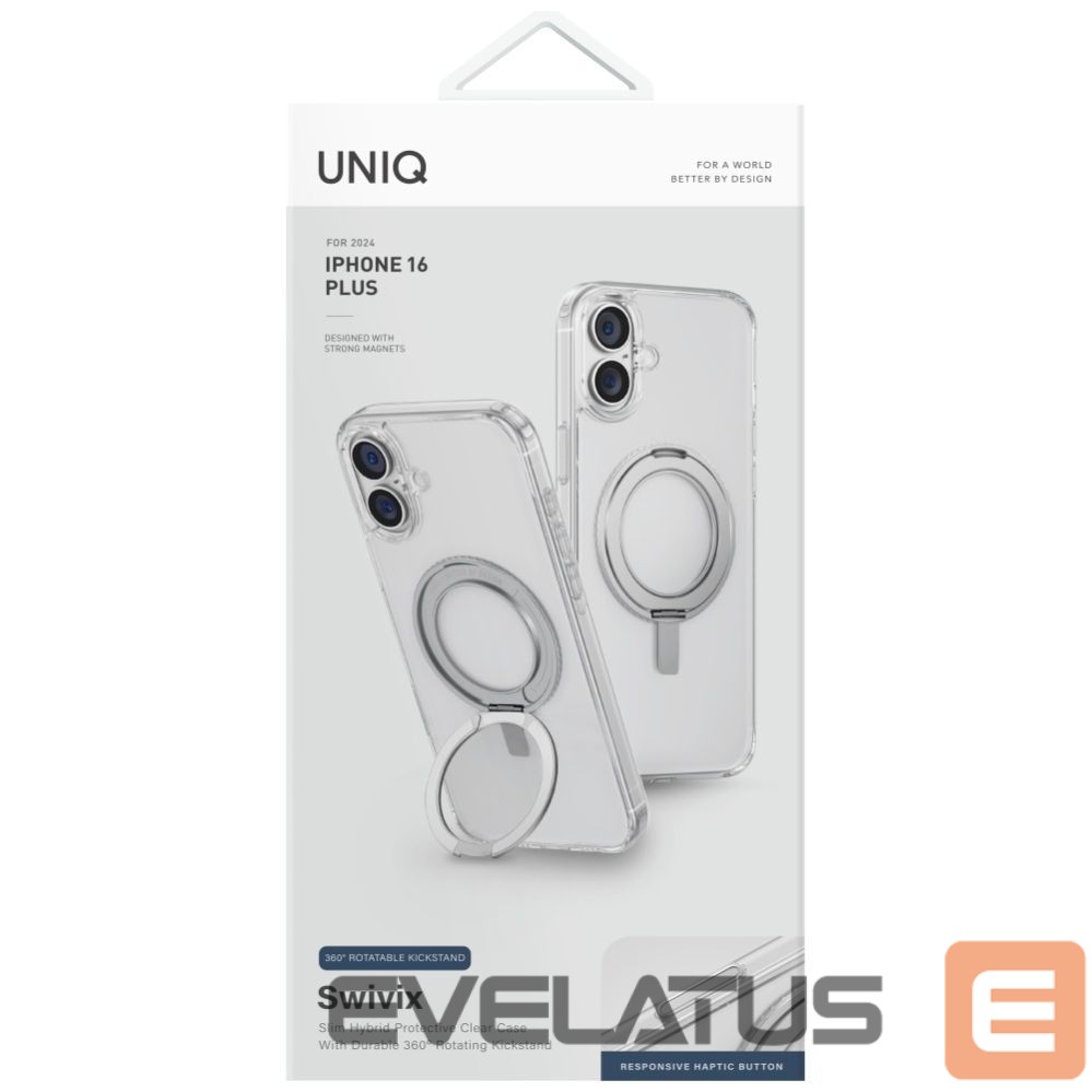 Другие товары UNIQ Uniq Swivix 360 Rotating Kickstand Case for iPhone 16 Plus - Transparent