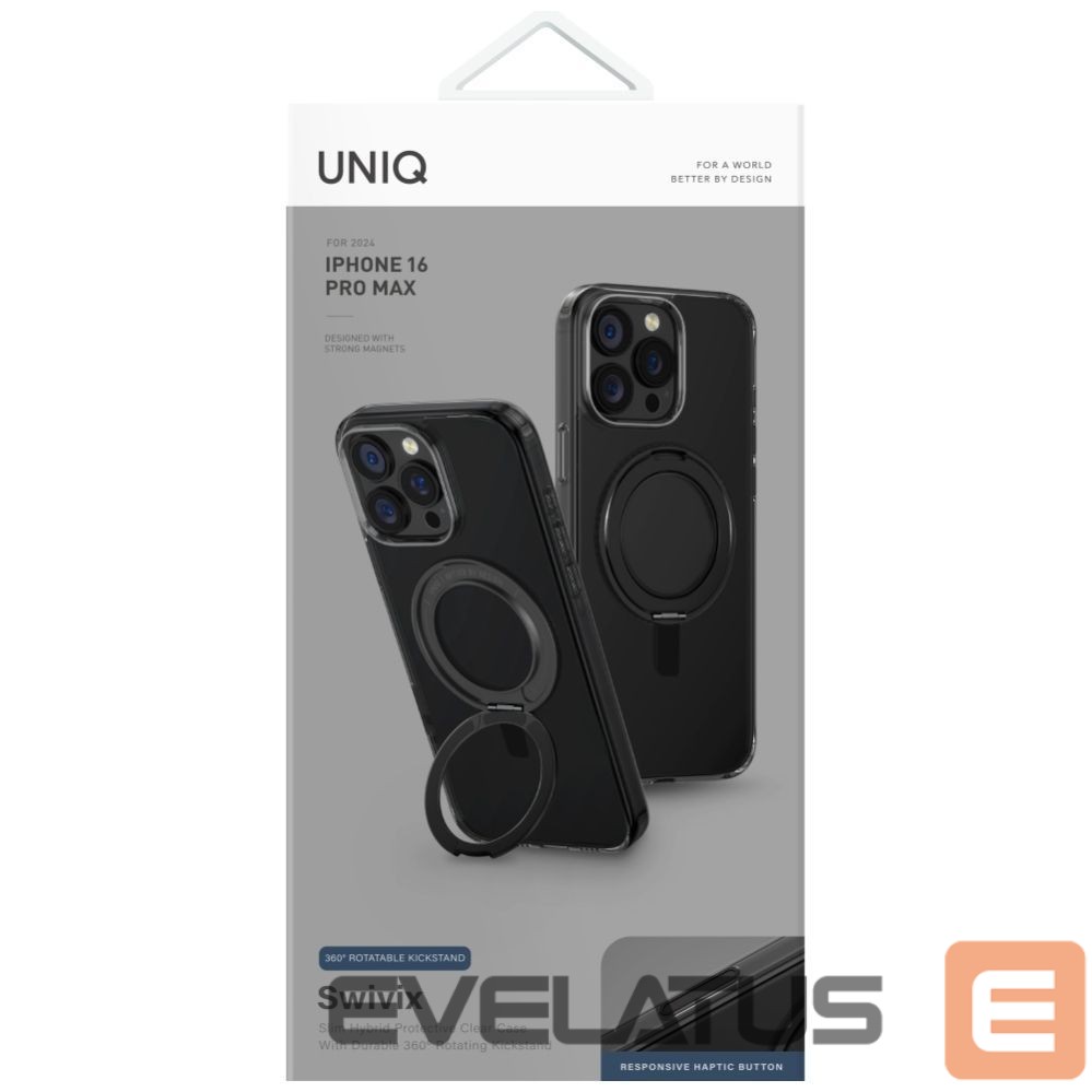Другие товары UNIQ Uniq Swivix 360 Rotating Kickstand Case for iPhone 16 Pro Max - Black