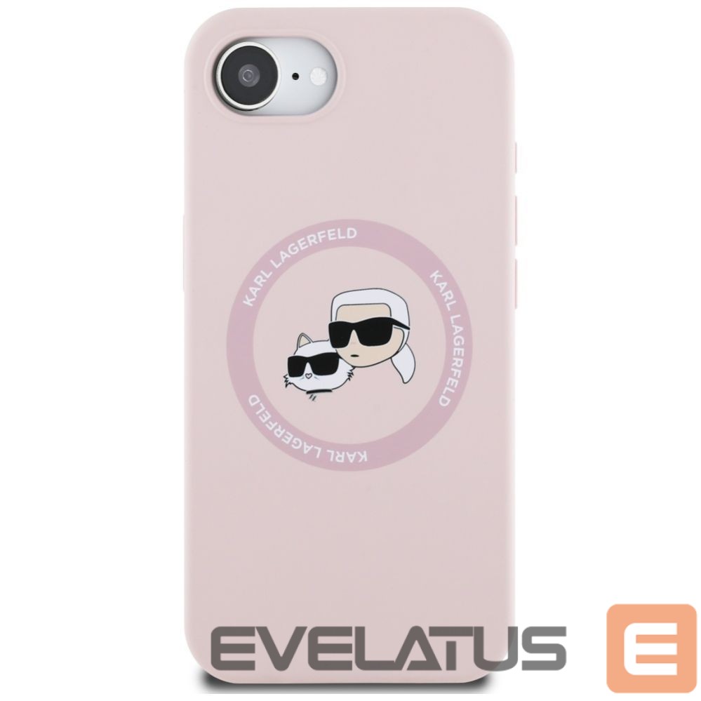 Другие товары Karl Lagerfeld Karl Lagerfeld Silicone Karl&Choupette Heads MagSafe iPhone 16e Case - Pink