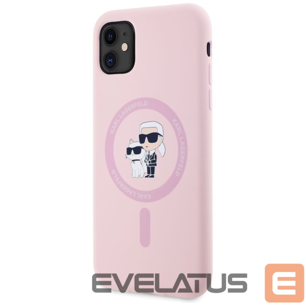 Другие товары Karl Lagerfeld Karl Lagerfeld Silicone Karl&Choupette MagSafe iPhone 11 Case - Pink