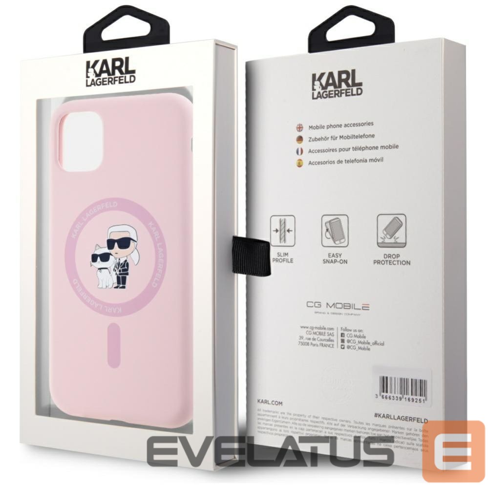 Другие товары Karl Lagerfeld Karl Lagerfeld Silicone Karl&Choupette MagSafe iPhone 11 Case - Pink