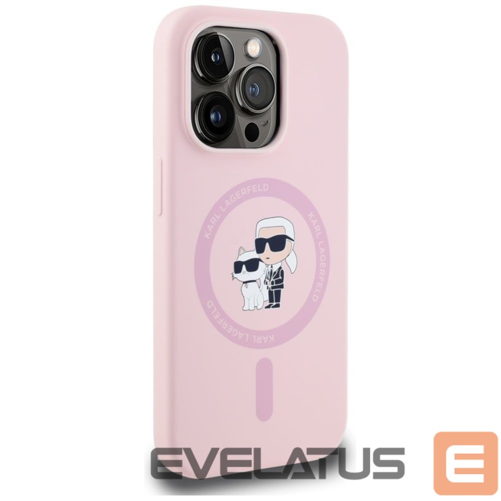 Другие товары Karl Lagerfeld Karl Lagerfeld Silicone Karl&Choupette MagSafe Case for iPhone 14 Pro Max - Pink