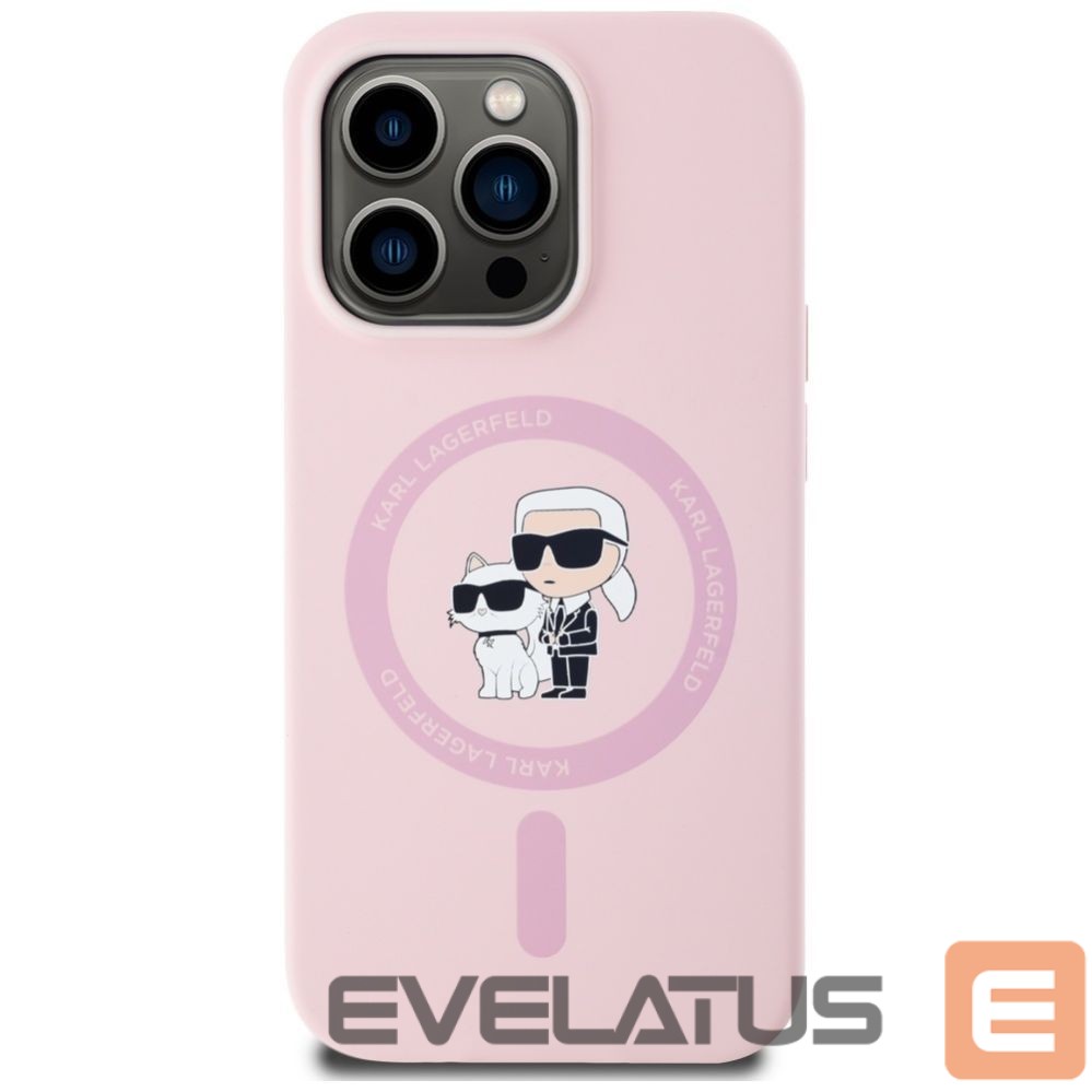 Другие товары Karl Lagerfeld Karl Lagerfeld Silicone Karl&Choupette MagSafe Case for iPhone 14 Pro Max - Pink
