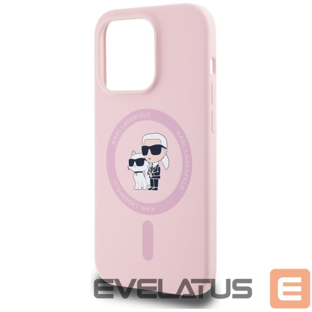 Другие товары Karl Lagerfeld Karl Lagerfeld Silicone Karl&Choupette MagSafe Case for iPhone 14 Pro Max - Pink