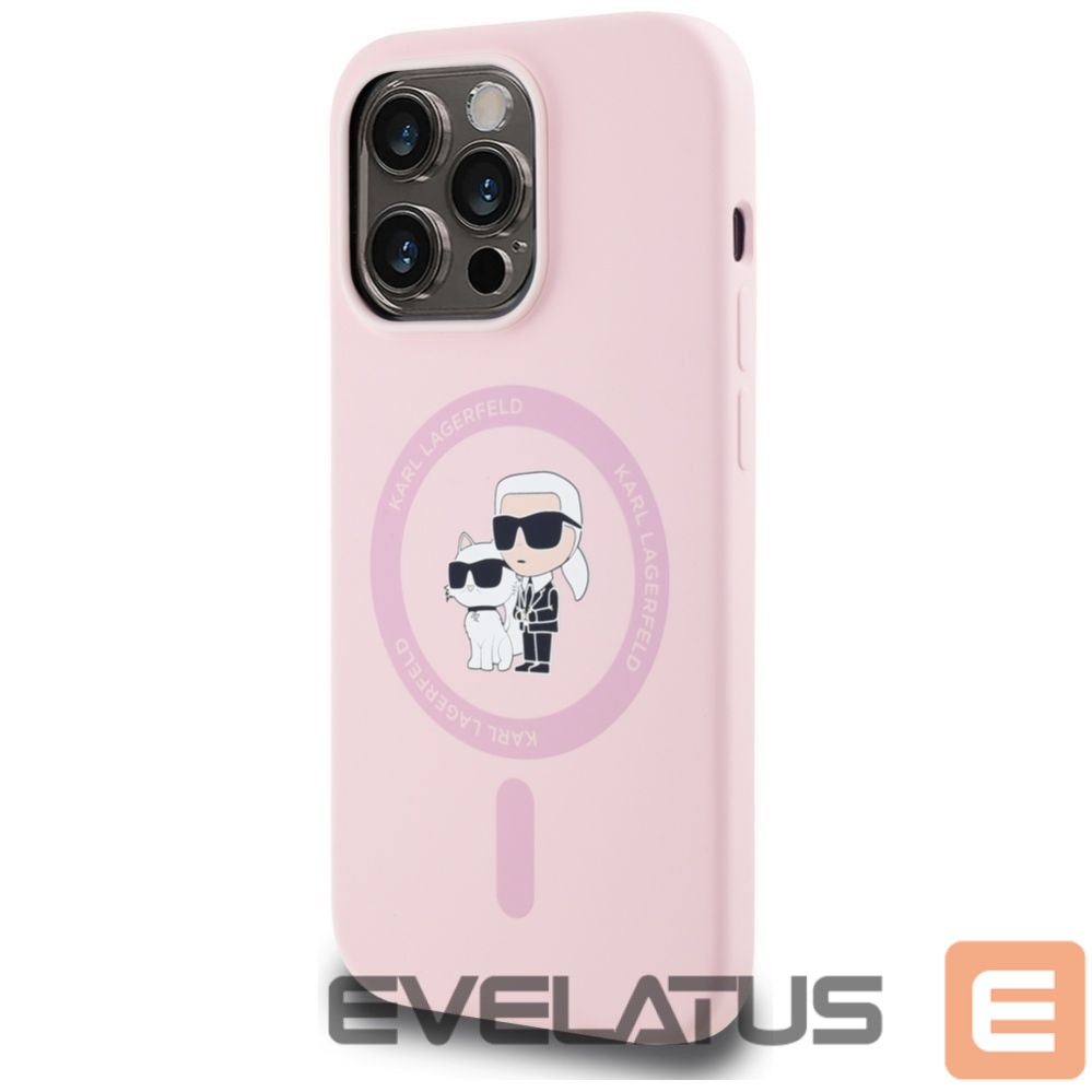 Другие товары Karl Lagerfeld Karl Lagerfeld Silicone Karl&Choupette MagSafe Case for iPhone 14 Pro Max - Pink