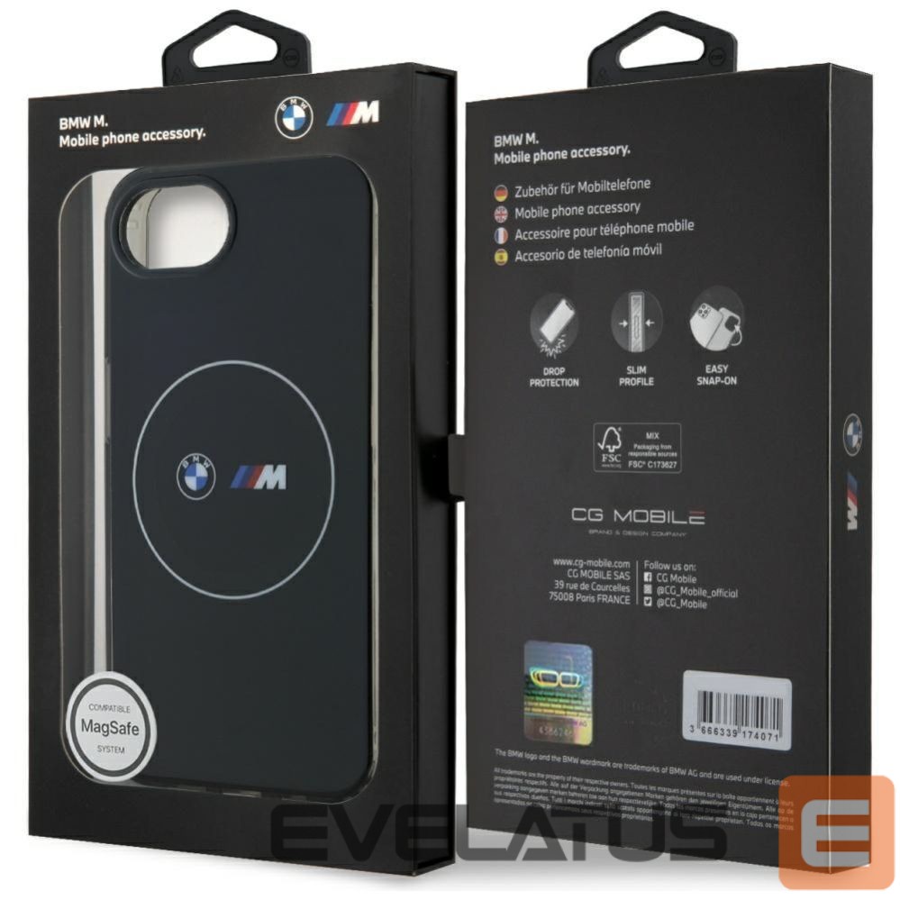 Другие товары BMW BMW IML Metal White Circle MagSafe iPhone 16e Case - Black