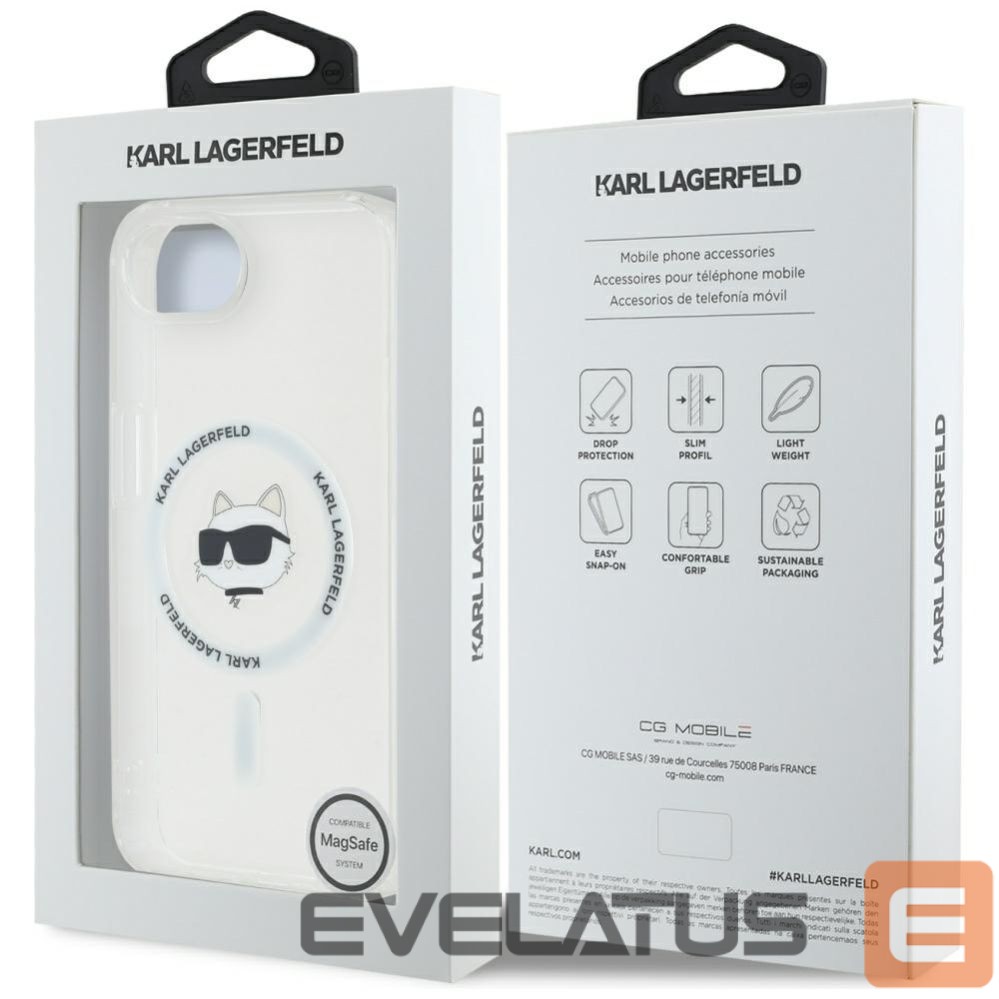Другие товары Karl Lagerfeld Karl Lagerfeld IML Metal Choupette Head MagSafe iPhone 16e Case - White