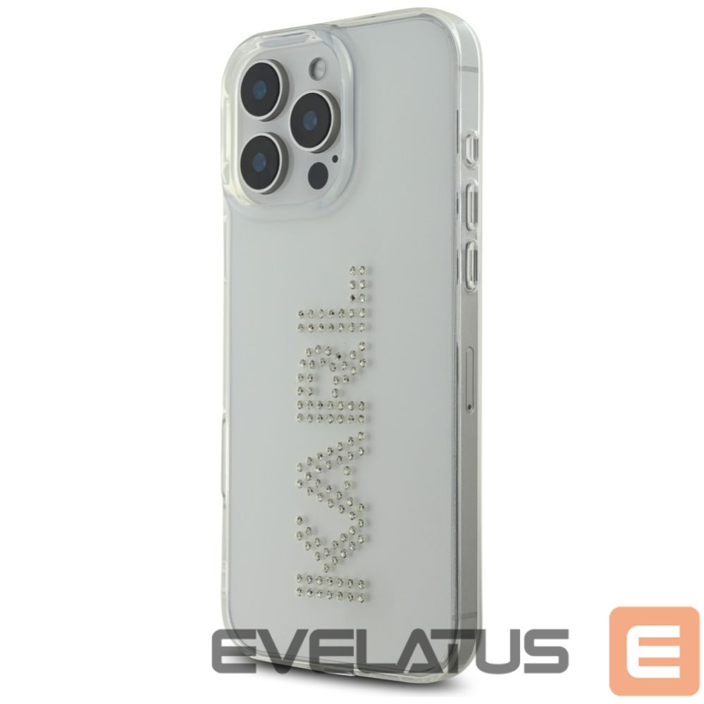 Другие товары Karl Lagerfeld Karl Lagerfeld IML Rhinestones Logo iPhone 16 Pro Case - Clear