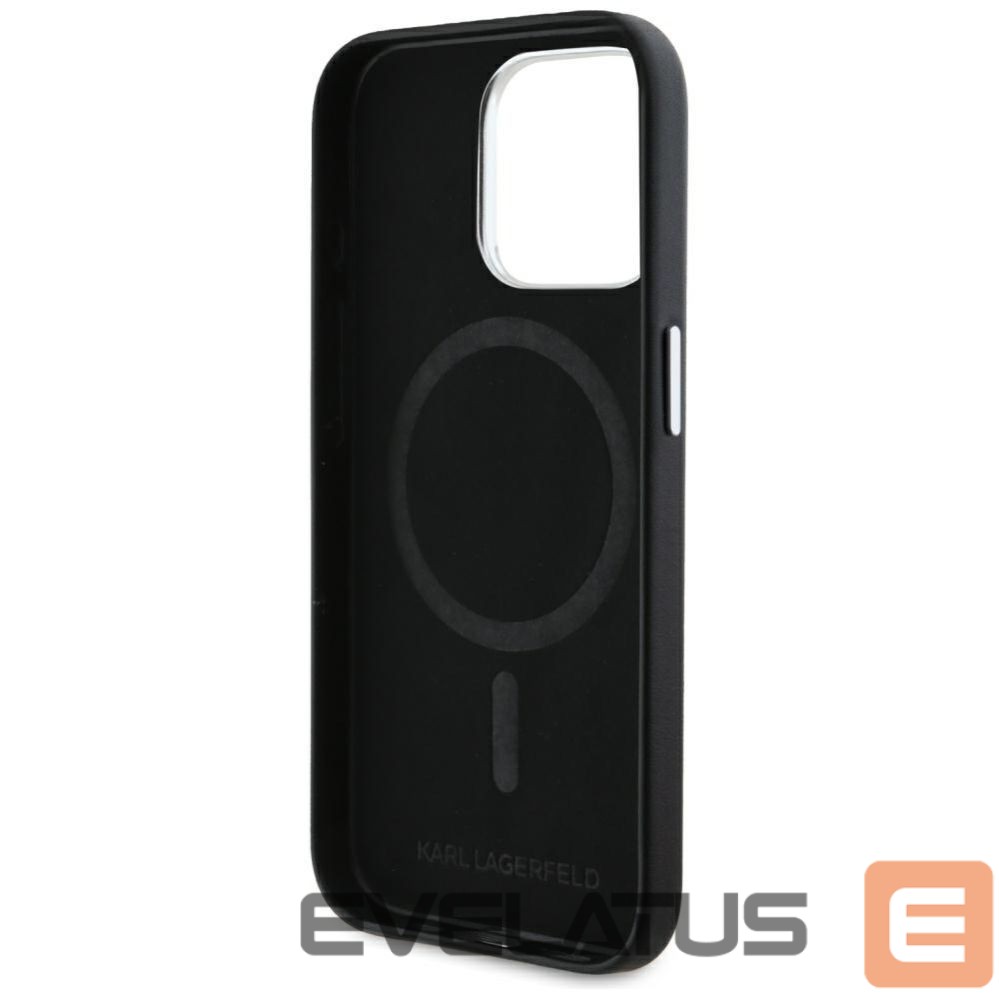 Другие товары Karl Lagerfeld Karl Lagerfeld FW Metal Plate MagSafe iPhone 15 Pro Case - Black