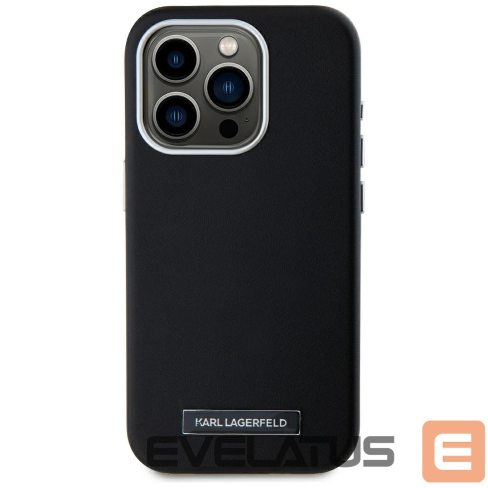 Другие товары Karl Lagerfeld Karl Lagerfeld FW Metal Plate MagSafe iPhone 15 Pro Case - Black