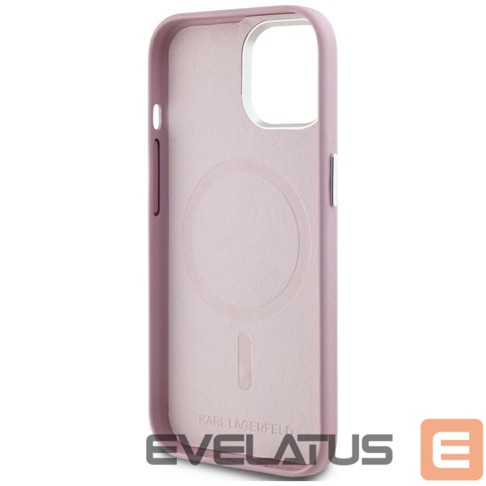 Другие товары Karl Lagerfeld Karl Lagerfeld FW Metal Plate MagSafe iPhone 15 Case - Pink